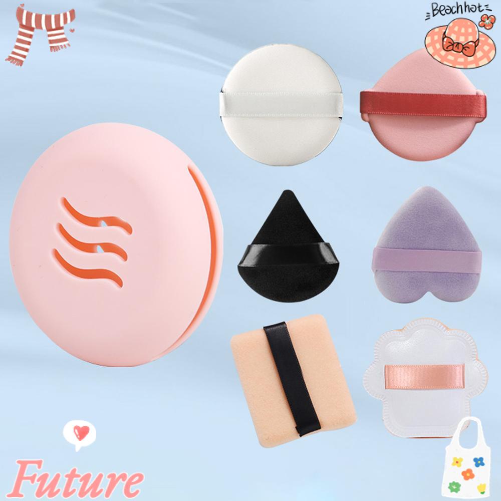 Hộp Đựng Mút Trang Điểm Bằng Silicone Hình Tròn / Vuông Thoáng Khí