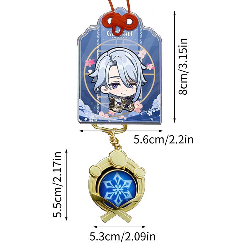 Ygt Genshin Va Chạm Acrylic Mặt Dây Chuyền Cầu Nguyện Anime Nhật Bản Trang Trí Bùa Hộ Mệnh
