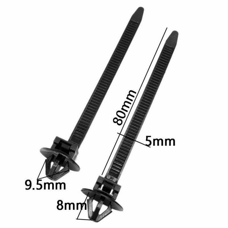 50 Chốt Gài Dây Cáp Màu Đen 80mm * 5mm