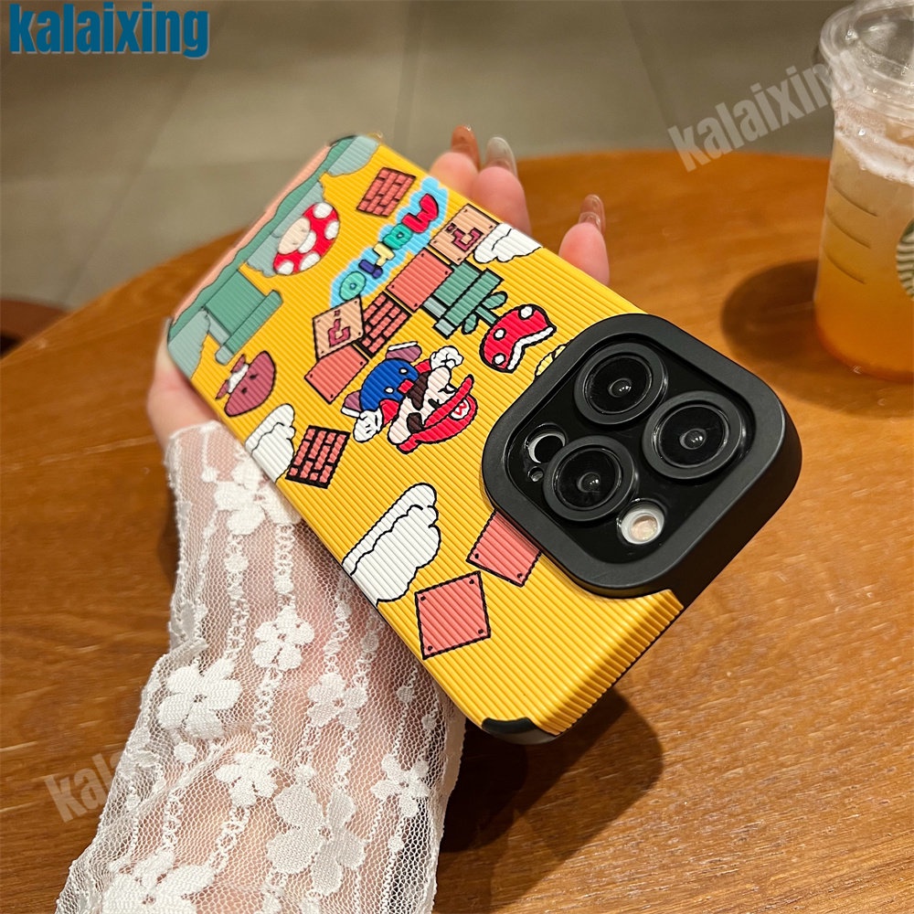 Ốp Điện Thoại Da Mềm Hình Super Mario Cho iPhone 11 12 13 14 Pro Max 14 Plus Xs Max X XR 7 8 Plus