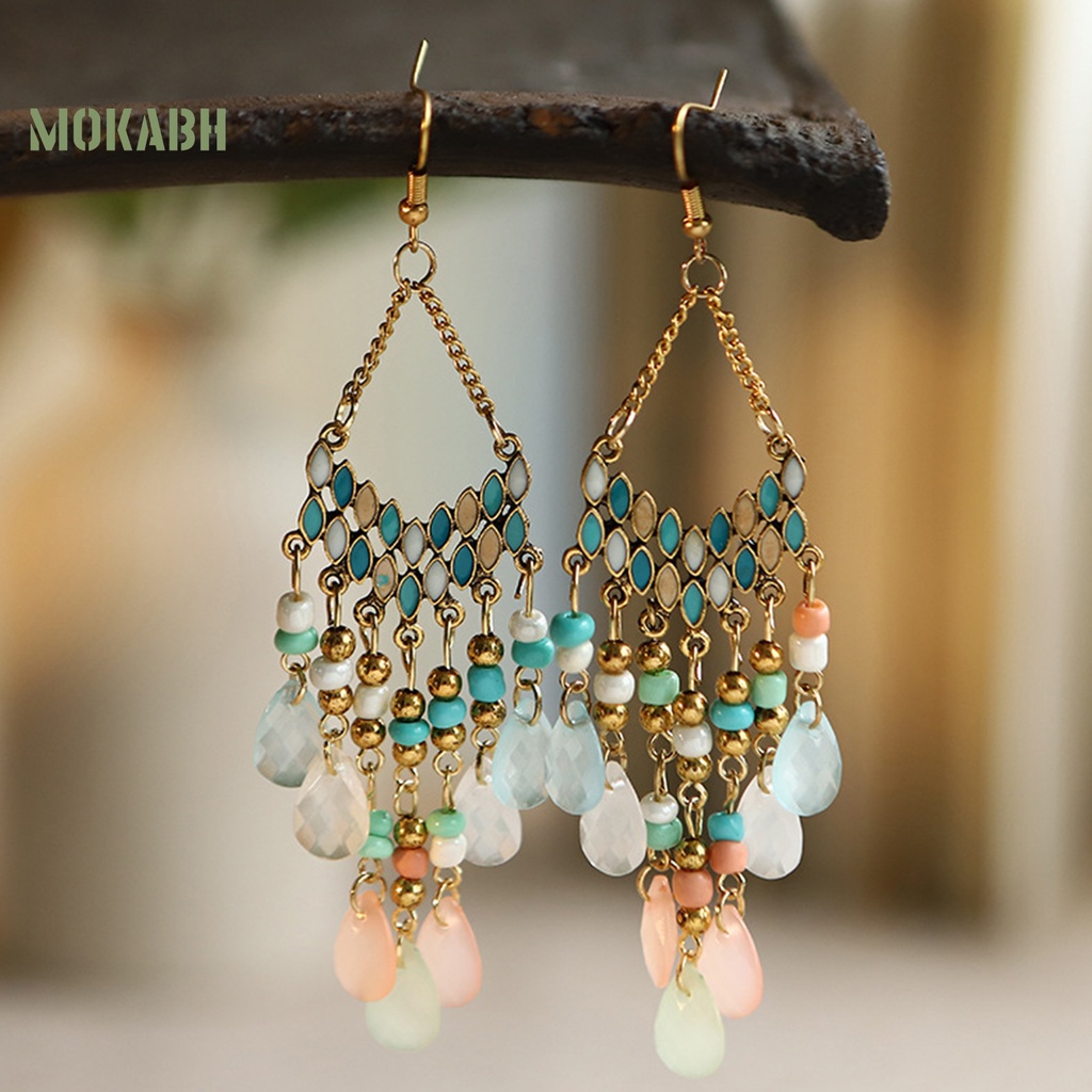 1 Đôi Bông Tai Hợp Kim Hình Giọt Nước Thời Trang