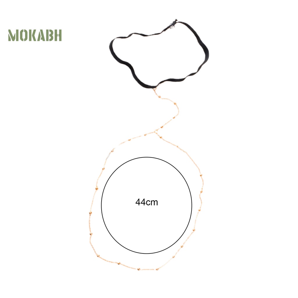 [Mok Abh] Chuỗi Dây Tua Rua Nhiều Lớp Lấp Lánh Mạ Điện Handmade Trang Trí Cơ Thể Quyến Rũ Cho Nữ