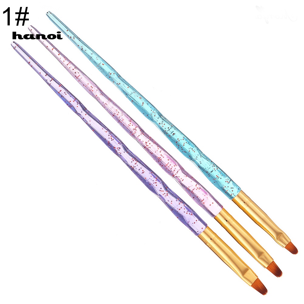 Set 3 Cọ Vẽ Trang Trí Móng Tay Nghệ Thuật Chuyên Dụng