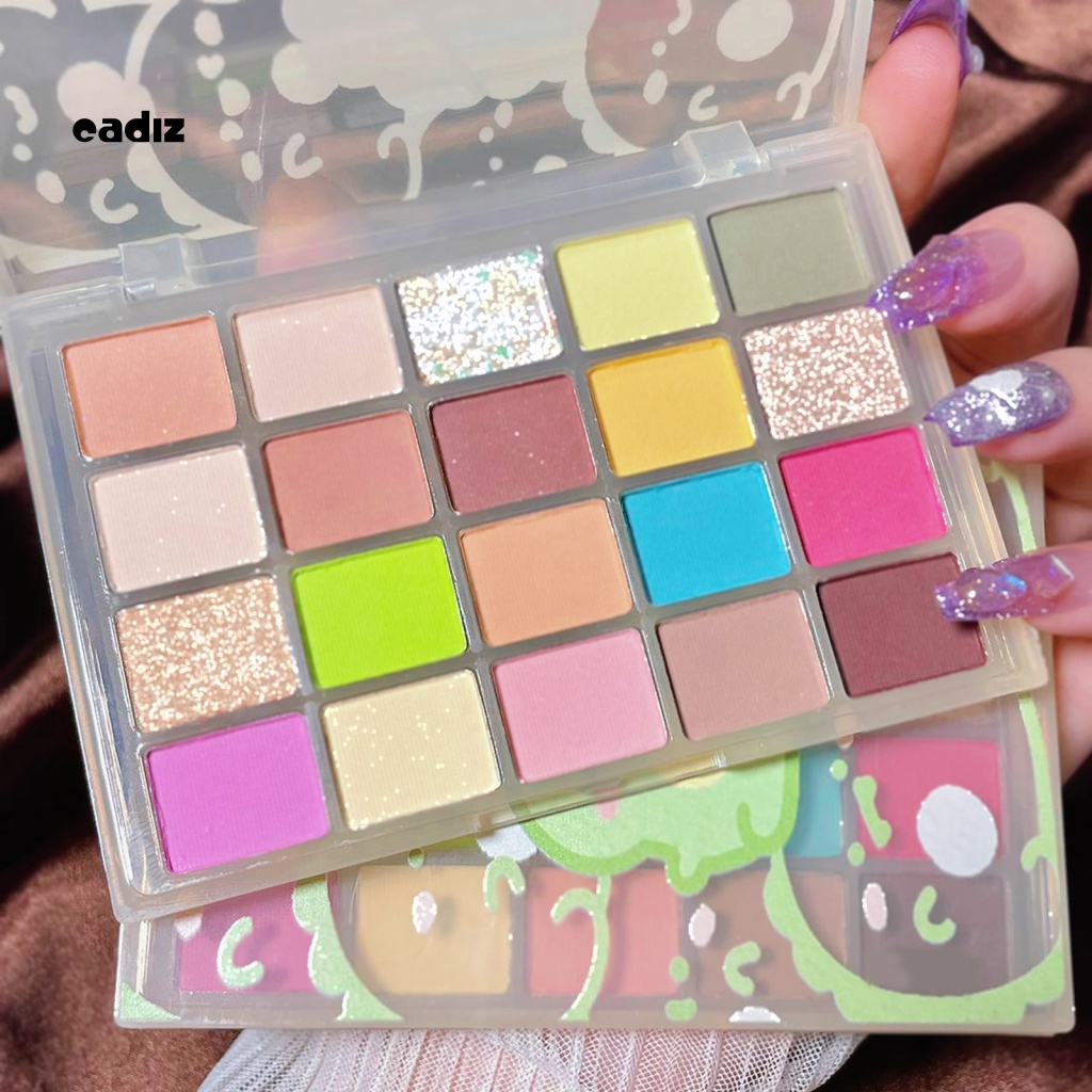 Bảng Phấn Mắt 20 Màu Lì Và Ánh Nhũ Kết Hợp Trang Điểm Kháng Nước Và Chống Mồ Hôi Lâu Trôi