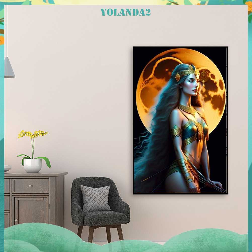 Tranh Đính Đá Kim Cương Toàn Bộ 5D DIY Hình Vẽ Nữ Thần Trang Trí Nhà Cửa