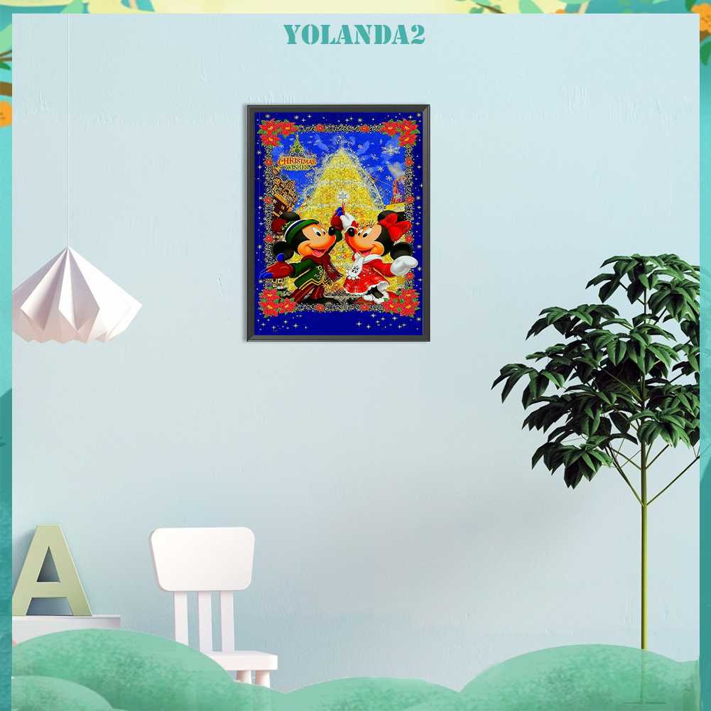 Tranh Đính Đá Kim Cương Toàn Bộ 5D DIY Hình Vẽ Chuột Mickey