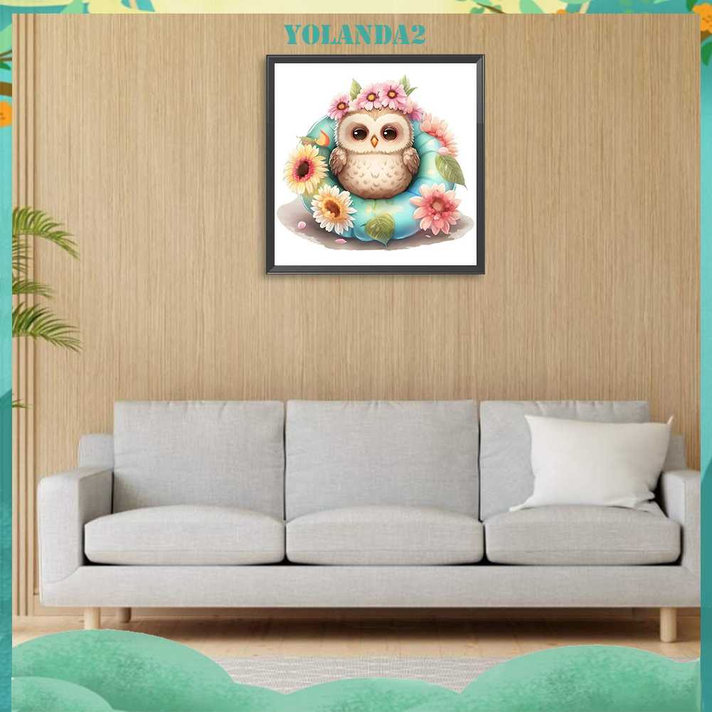 Tranh Đính Đá Kim Cương Toàn Bộ 5D DIY Hình Vẽ Con Cú