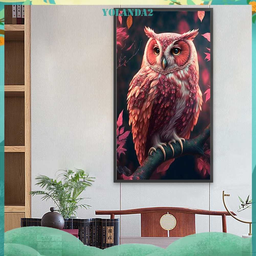 Tranh Đính Đá Kim Cương Toàn Bộ 5D DIY Hình Vẽ Con Cú