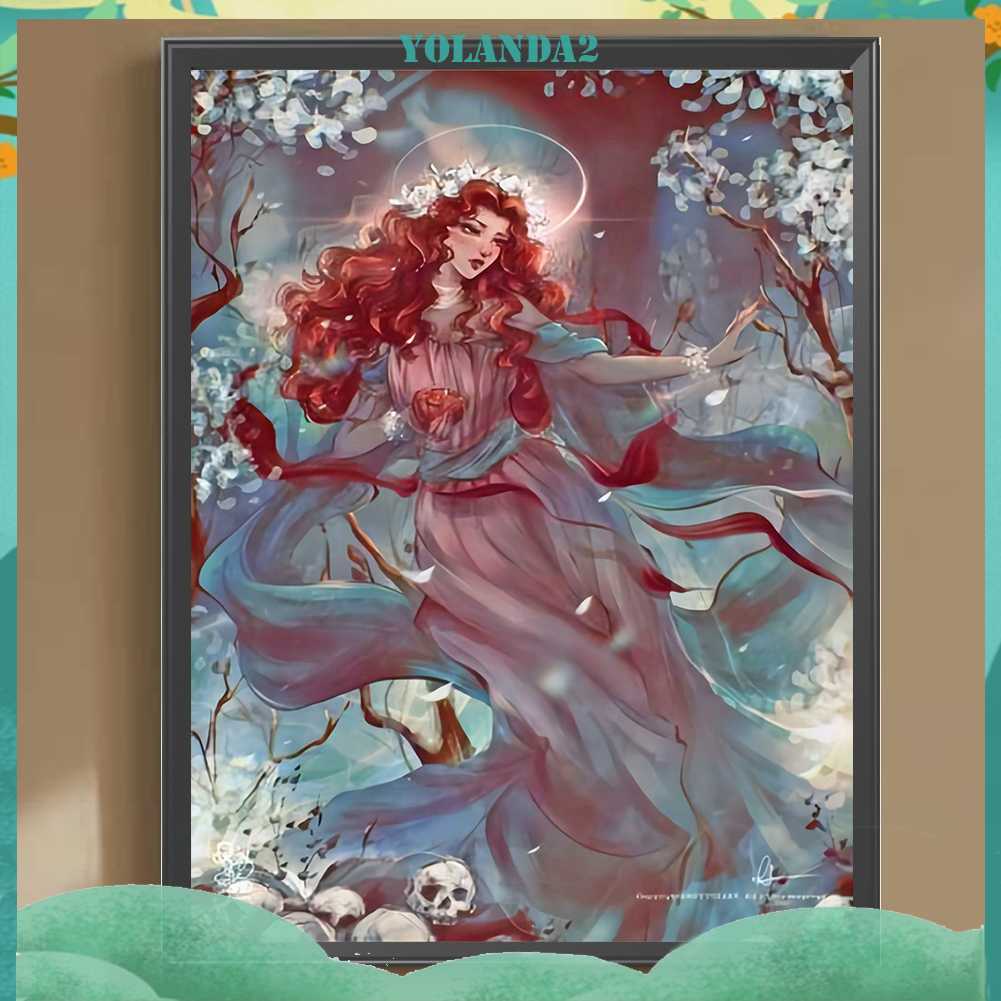 Tranh Đính Đá Kim Cương Toàn Bộ 5D DIY Hình Vẽ Nữ Thần Trang Trí Nhà Cửa