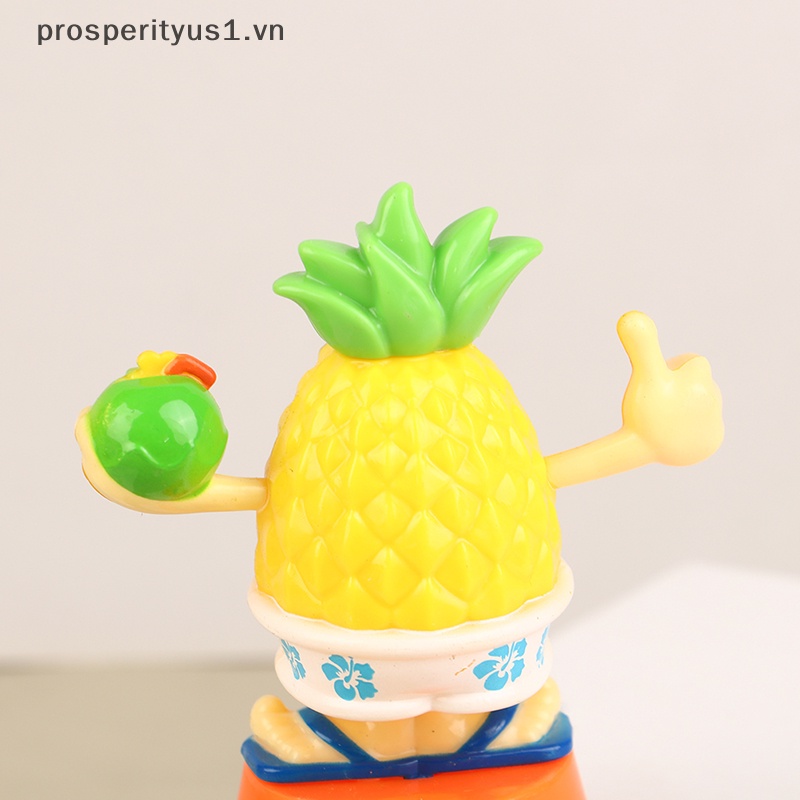 [prosperityus1] Quả Dứa Lắc Đầu Sử Dụng Năng Lượng Mặt Trời Trang Trí Xe Hơi [VN]