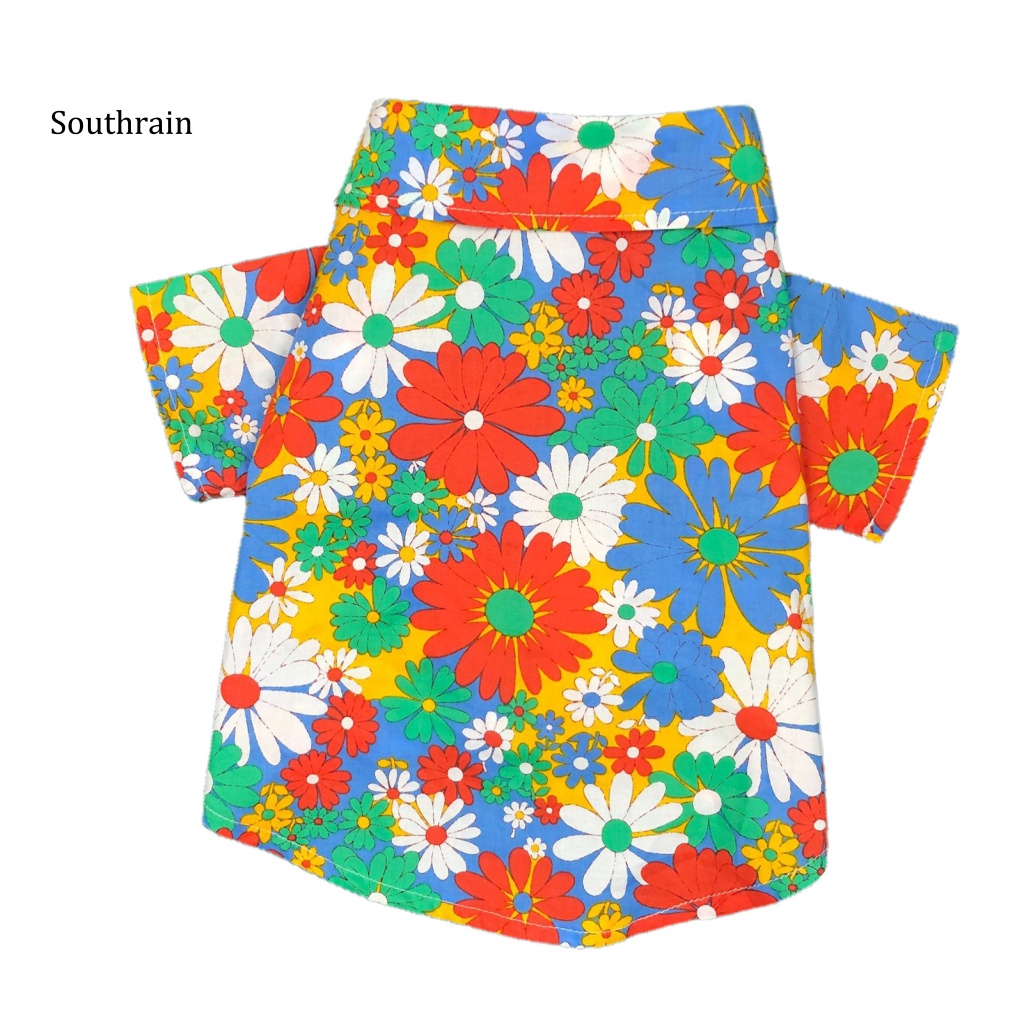 Áo Cotton Thoáng Khí In Họa Tiết Hoa Thời Trang Cho Thú Cưng