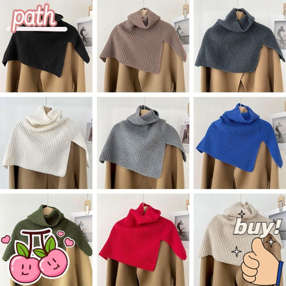 Khăn Choàng Cổ Dệt Kim Màu Trơn Giữ Ấm Mùa Đông Cho Nữ