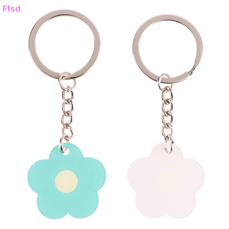 {Ffsd} Móc Khóa Acrylic Hình Hoa Màu Kẹo Tối Giản