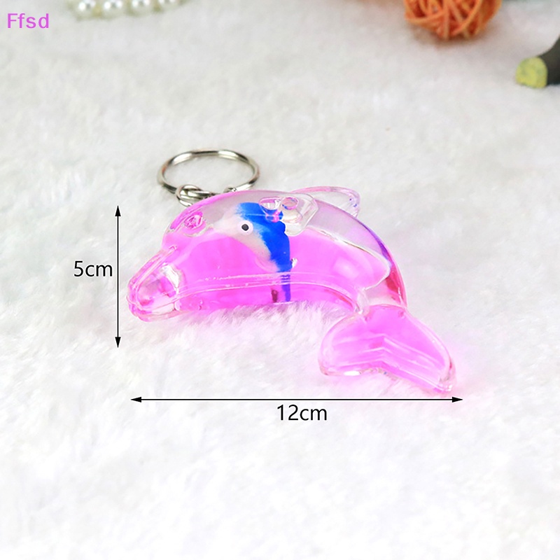 {Ffsd} Móc Khóa Acrylic Họa Tiết Cá Heo Lọc Dầu Chống Rò Rỉ Sáng Tạo * Giảm Giá Hot