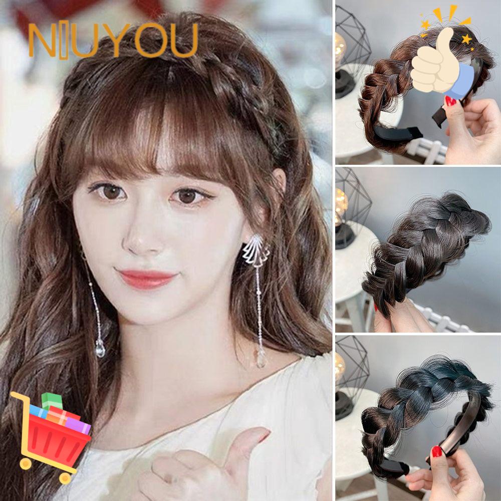 Cài Tóc Giả Thắt Bím Xương Cá Bản Rộng Thời Trang