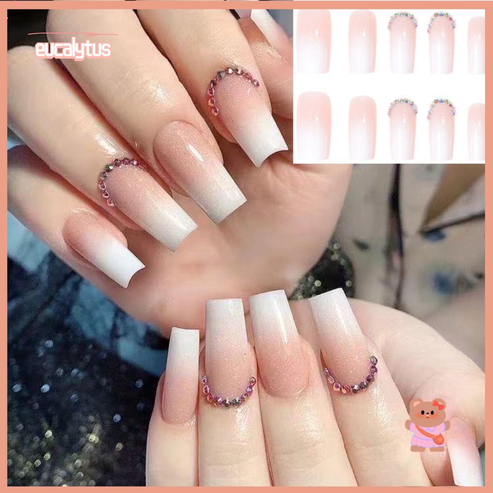 Bộ Móng Tay Giả Toàn Diện Đầu Vuông Dạng Nhấn DIY