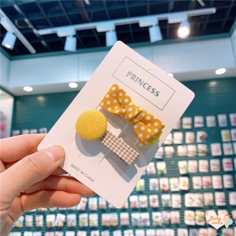 Kẹp Tóc Nơ Họa Tiết Chấm Bi Dễ Thương Phong Cách Hàn Quốc Cho Bé Gái