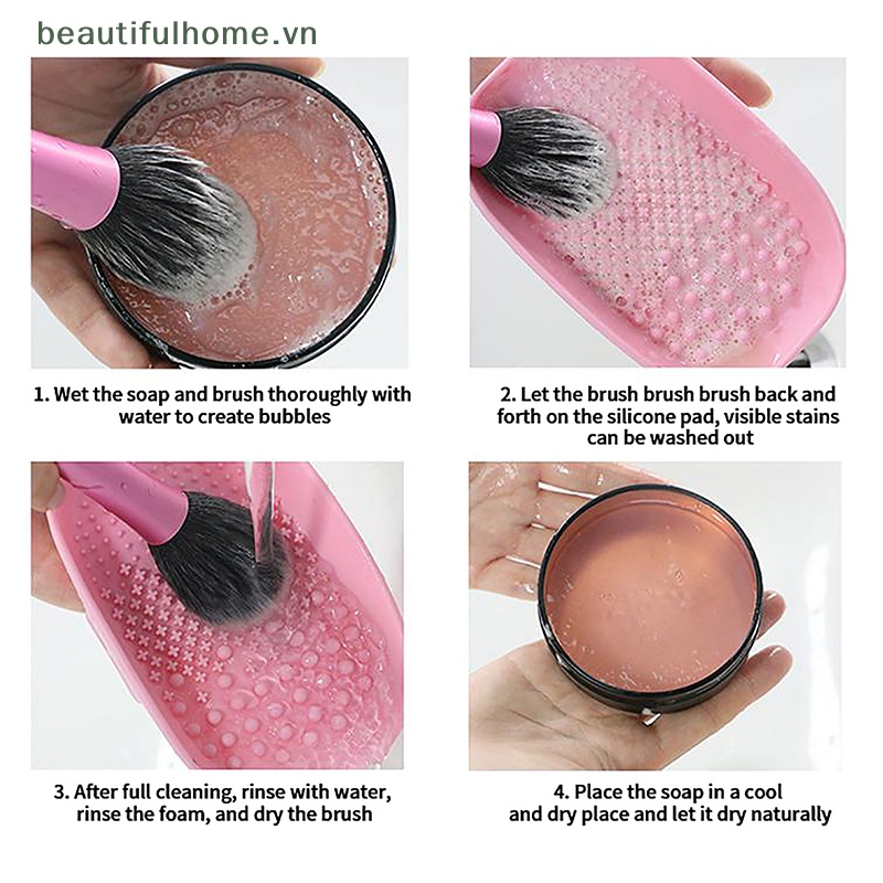 Miếng Silicone Vệ Sinh Cọ Trang Điểm [beautifulhome]