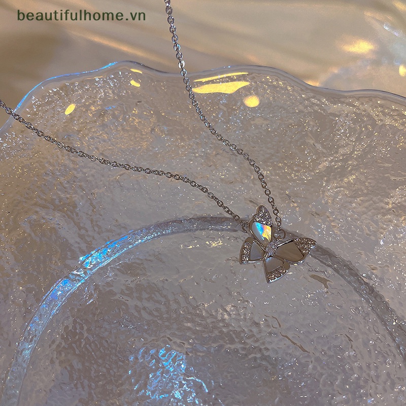 Vòng cổ Mặt Hình Bướm Đính Đá Zircon Thời Trang Cho Nữ