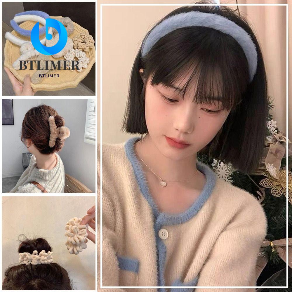 Bộ 8 Phụ Kiện Dây Buộc Tóc / Băng Đô / Khăn Lau Mặt / Trang Điểm Bằng Vải Bông Cho Nữ