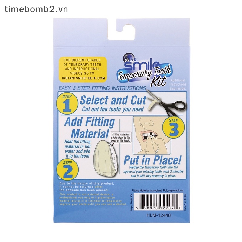 Miếng Dán Răng Giả Tạm Thời Thay Thế Hình Mặt Cười