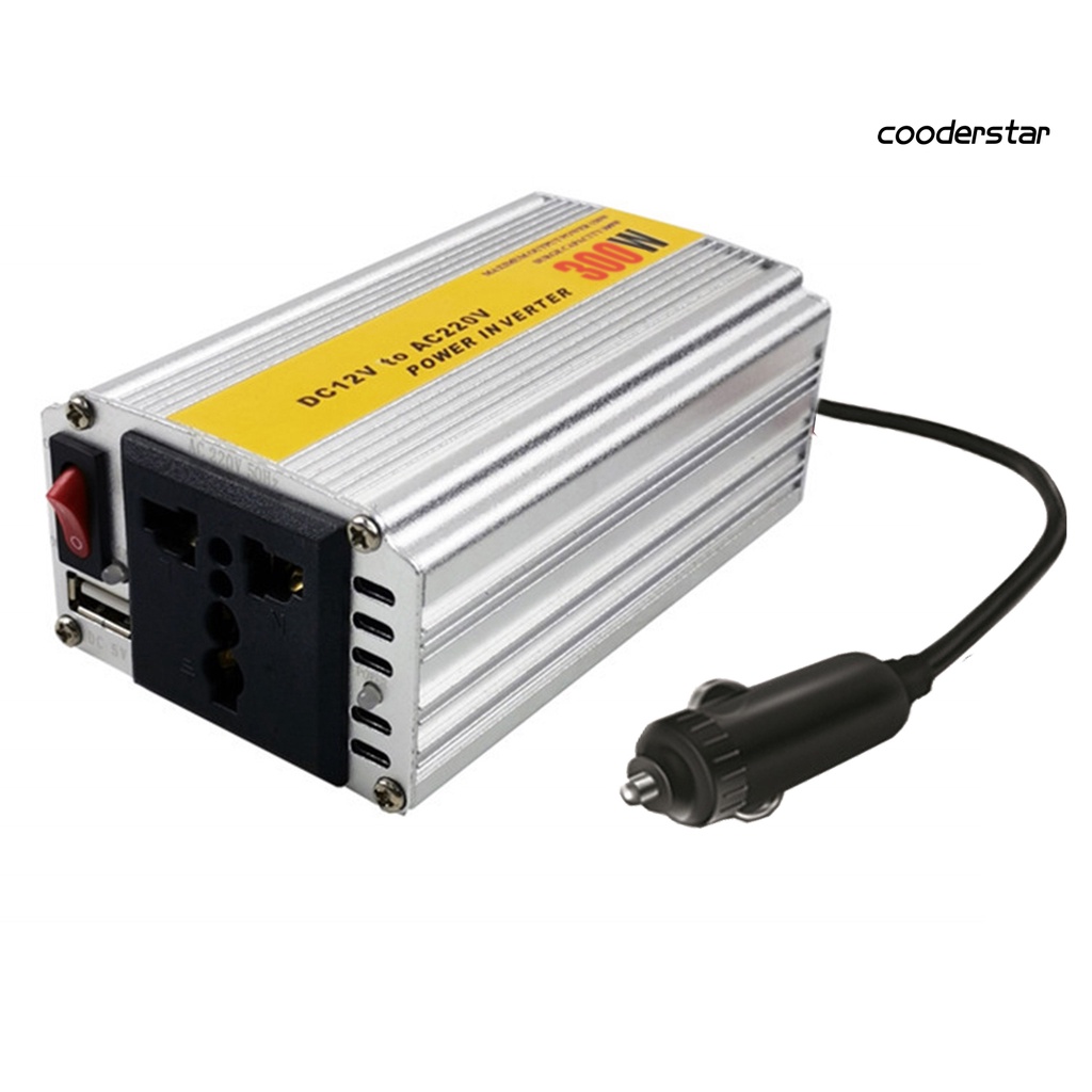 Bộ Chuyển Đổi Điện Áp DC 12V Chuyển Đổi Nguồn Điện 300W Cổng USB Có Màn Hình LED