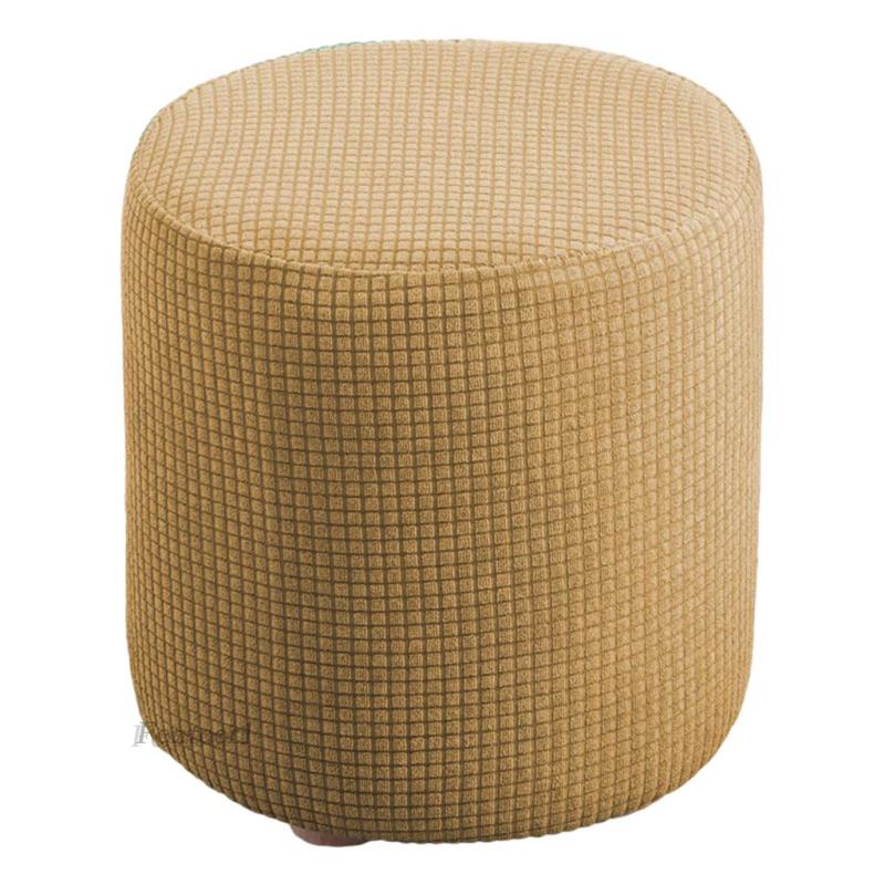 [Fenteer1] Bọc Ghế Ottoman Với Đáy Đàn Hồi Màu Đen Có Thể Giặt Máy Cho Nhà Ở