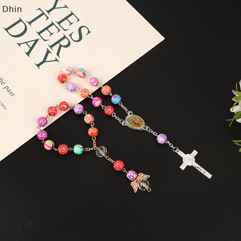 [Dhin] Mặt Dây Chuyền Nhẫn Đeo Ngón Tay Baptist Phụ Kiện Hạt Rosary Cho Đạo Công Giáo DIY COD