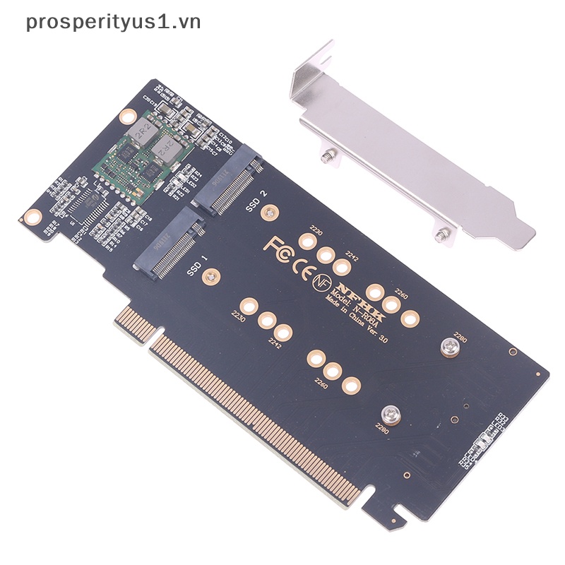 1 CARD Mở Rộng Chuyển Đổi PCI-E m.2 X16 Sang 4X NVME Pcie PCI-E3.0 GEN3 X16 Sang 4 * NVME