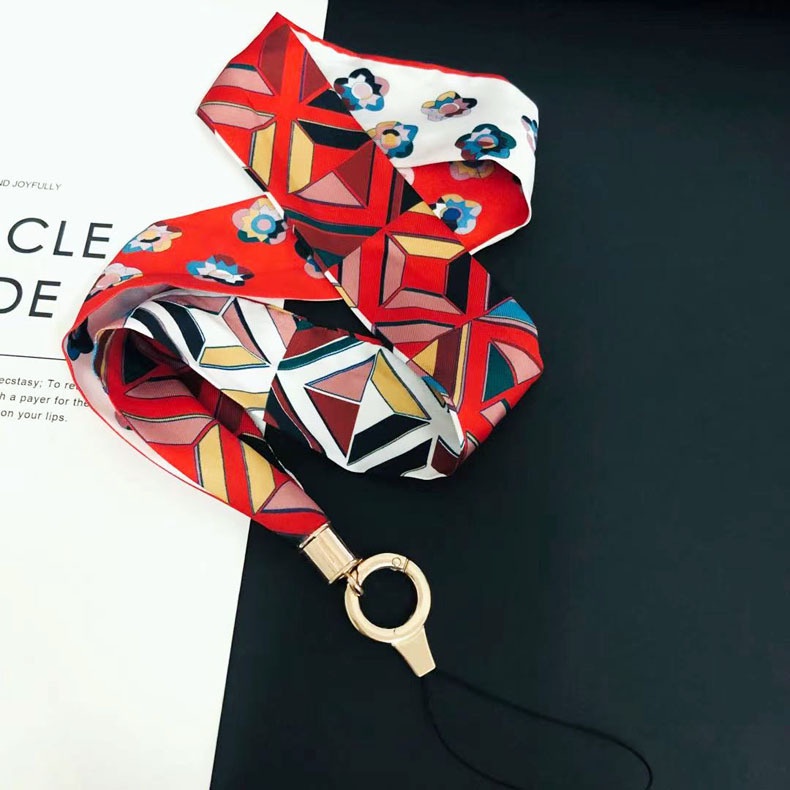 Mobile Dây Đeo Điện Thoại Bằng Lụa Dài Hai Trong Một Không Trang Trí Có Thể Tháo Rời Cho Nữ