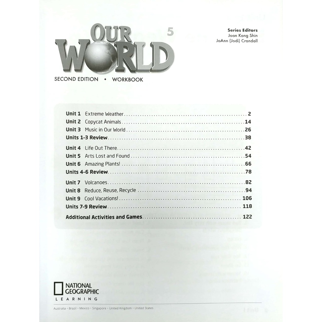 Our World 2nd Edition AME 5 Workbook