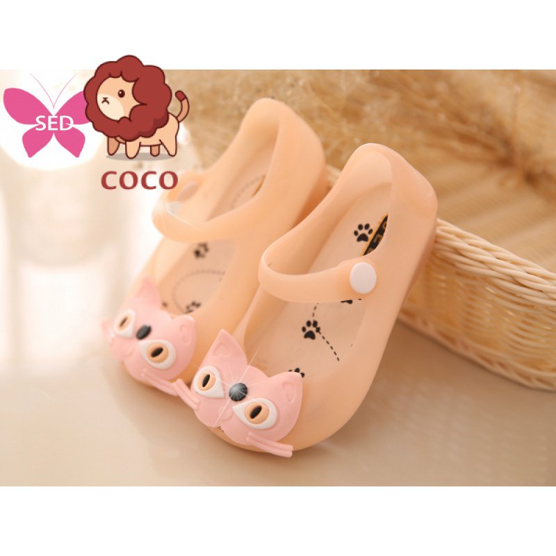 Giày Trẻ Em Mẫu Mới 2023 Hàng Có Sẵn Giày Jelly Hình Mèo Bánh Quy Cho Học Sinh