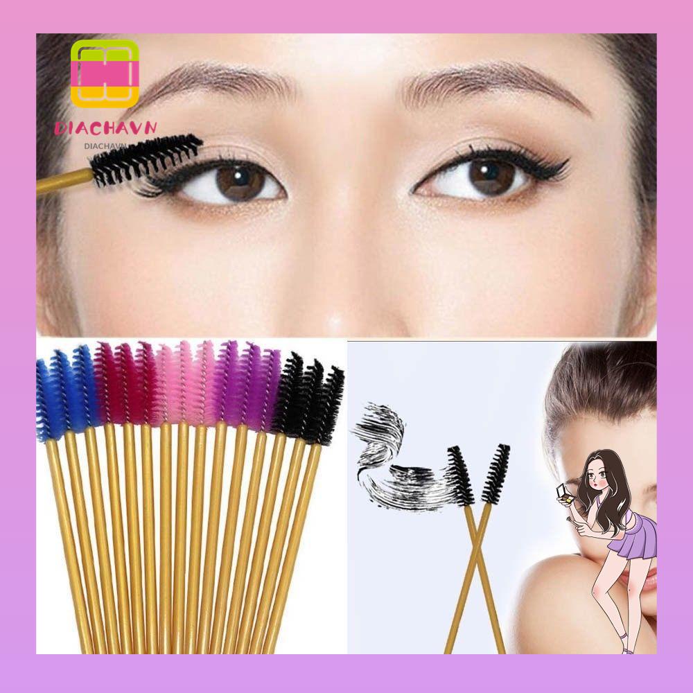 Set 50 Cọ Mascara Chuốt Mi Bằng Silicone Sử Dụng Một Lần Tiện Lợi