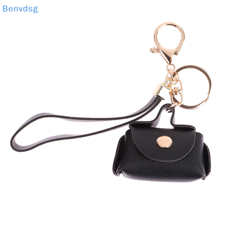 Benvdsg > Hộp Đựng Tai Nghe / Tiền Xu Mini Bằng Da Mềm Có Móc Khóa