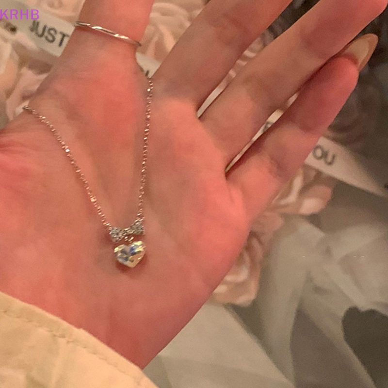 Vòng cổ Mặt Hình Nơ Hồng Đính Đá Zircon Thời Trang Cho Nữ Mới