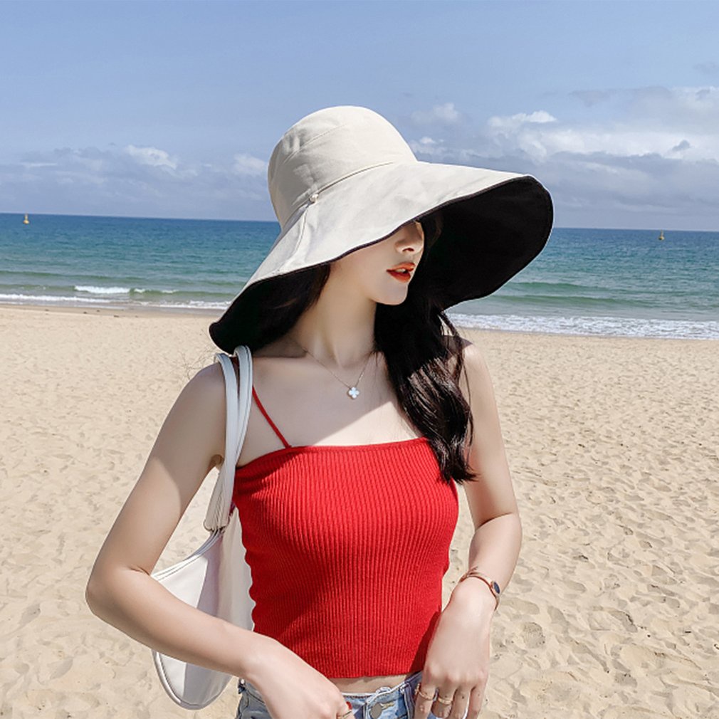 =Christmas=Sun Hat Women Wide Brim UPF 50+Anti-UV Protection Hiking Fisherman Cap
