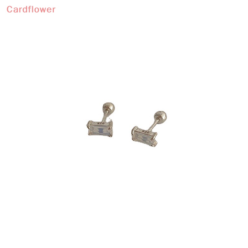 1 Đôi Bông Tai Bạc S925 Đính Đá Zircon Thời Trang Dành Cho Nữ