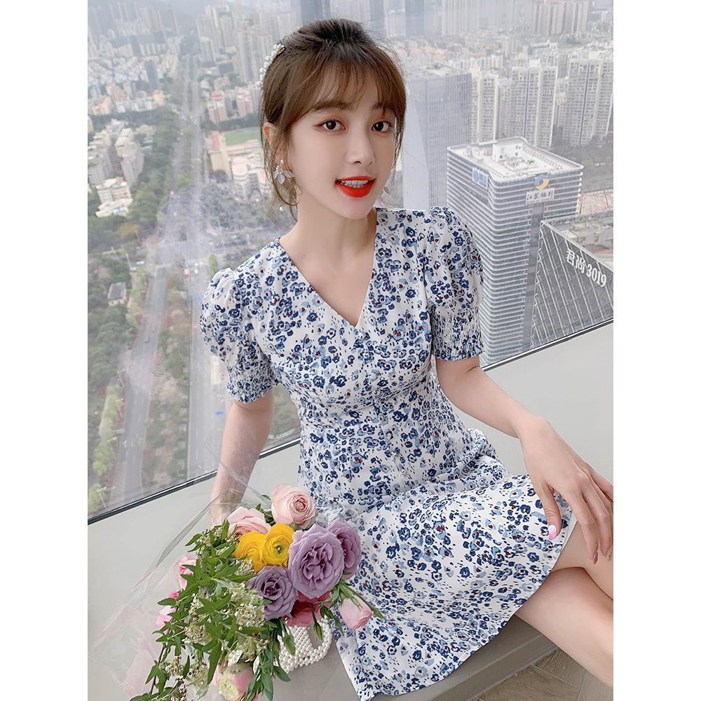 Đầm Chiffon In Hoa Phong Cách Hàn Quốc Thời Trang Mùa Hè 2023 Mới Cho Nữ