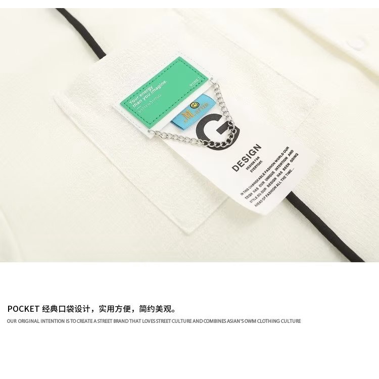 Áo Sơ Mi Tay Ngắn Dáng Rộng Phong Cách Đường Phố Mỹ Thời Trang Mùa Hè Cho Nam Và Nữ