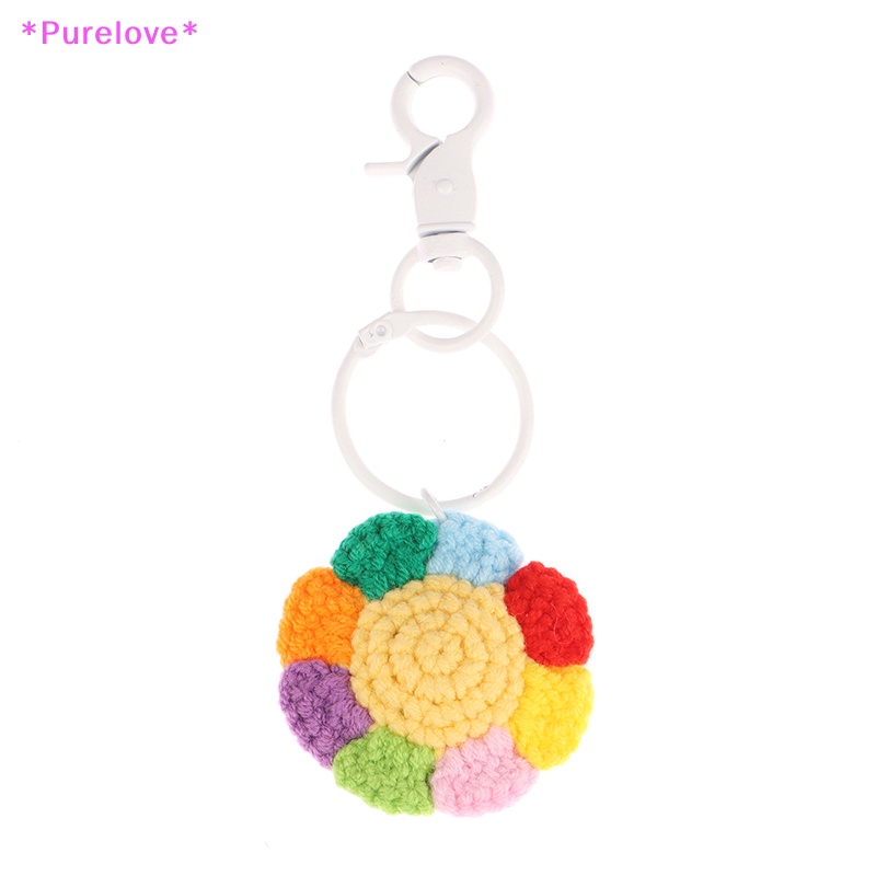 Móc Khóa Điện Thoại Đan Len Thủ Công Hình Hoa Hướng Dương Mặt Cười Nhỏ Sáng Tạo Thích Hợp Làm Quà Tặng Cho Bạn Gái Mới