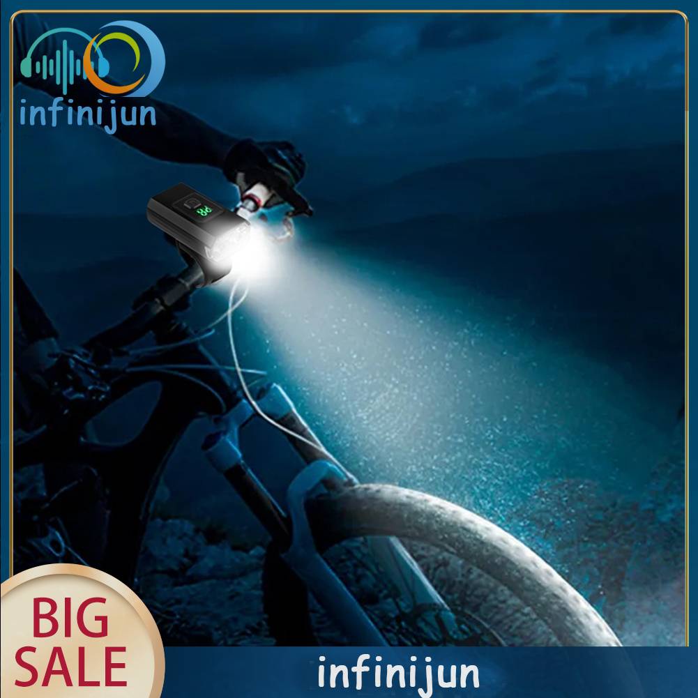 Đèn Pha Xe Đạp 800LM Cổng Sạc USB Loại C IPX4 1000mAh