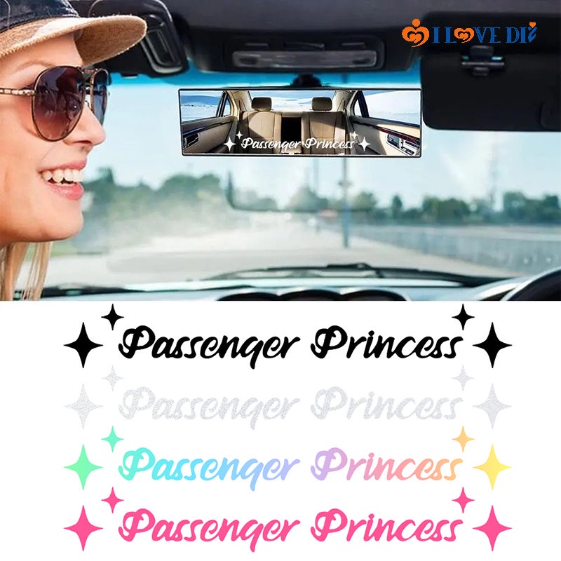 Miếng Dán Trang Trí Gương Chiếu Hậu Xe Hơi In Chữ Tiếng Anh Chống Thấm Nước DIY