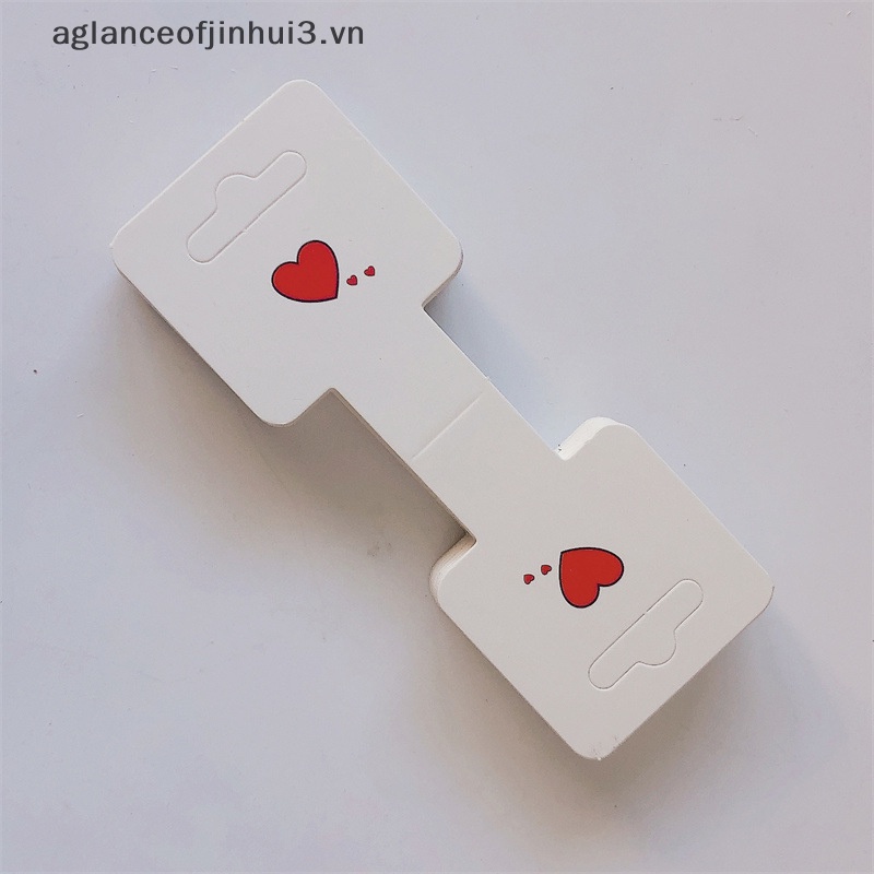 Set 50 Thẻ Treo Trưng Bày Vòng cổ / Vòng Tay Handmade Hình Trái Tim Đơn Giản