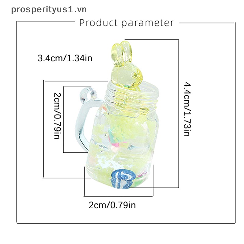 [prosperityus1] Tượng Thỏ Hoạt Hình Phát Quang Bằng Nhựa Resin Làm Trang Sức Thủ Công [VN]