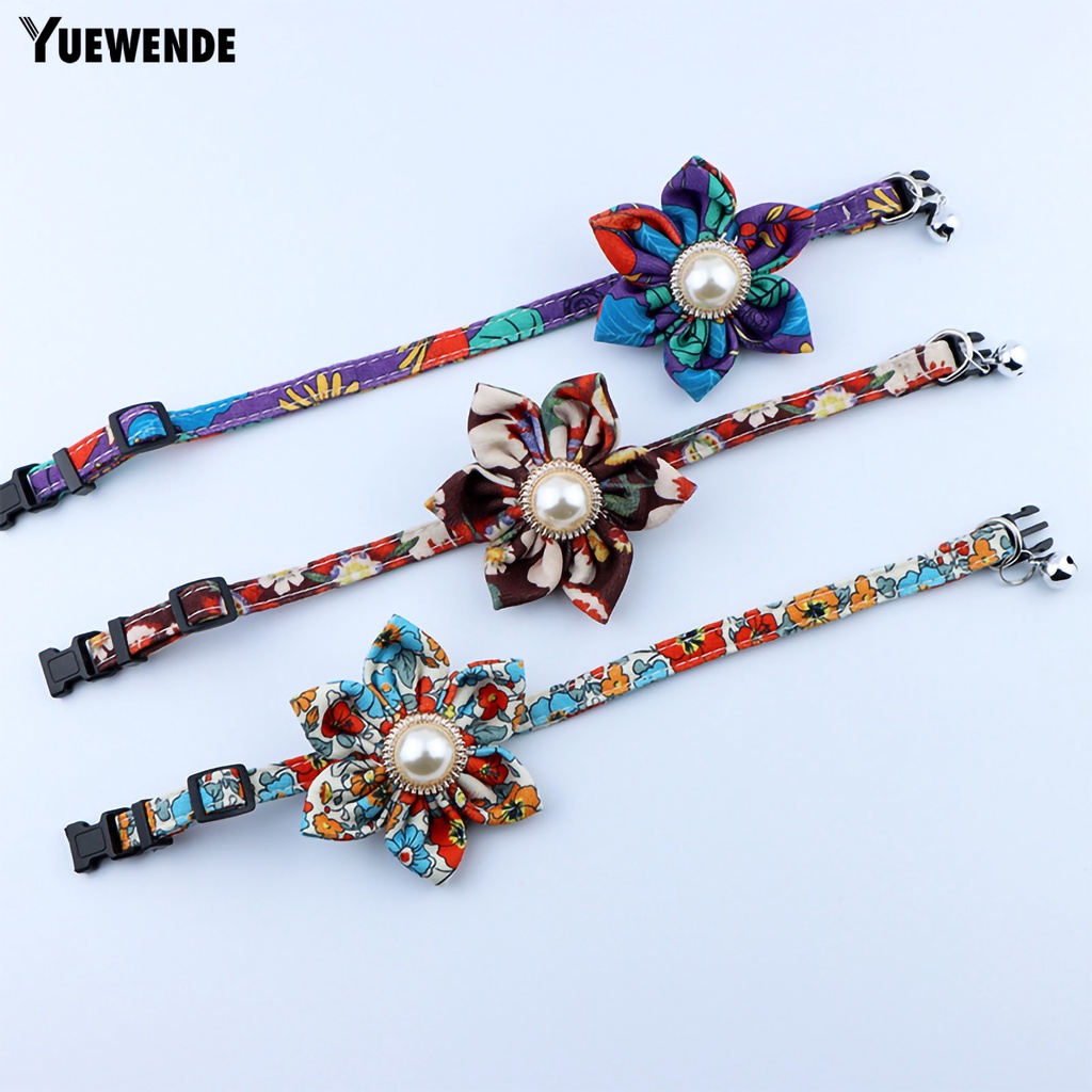 Vòng Cổ Thoáng Khí Trang Trí Hoa Có Thể Giặt Lại Dành Cho Cún Cưng YQ.E