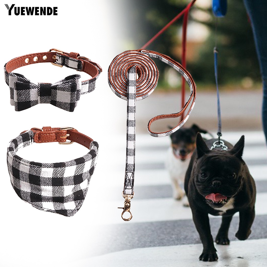 Bộ 3 Dây Dắt Thú Cưng Đi Dạo Họa Tiết Kẻ Sọc Phong Cách Vintage