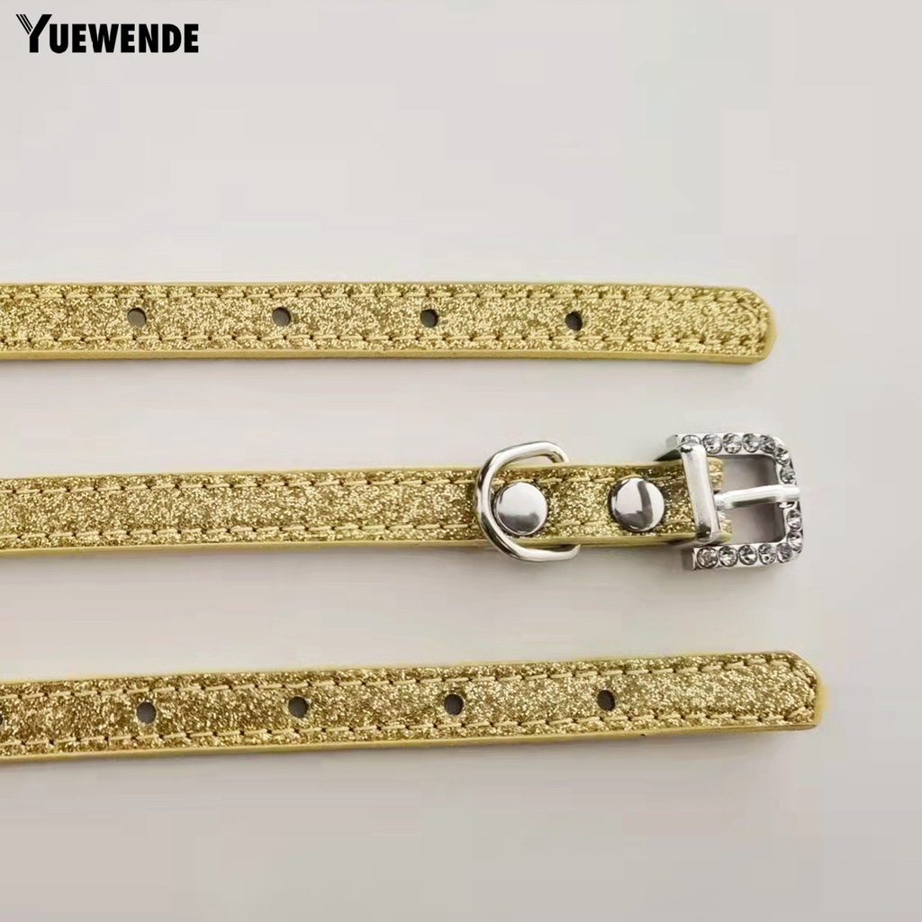 Vòng Cổ Giả Da Đính Kim Sa Điều Chỉnh Được Cho Thú Cưng Cỡ Nhỏ / Vừa / Nhỏ / YQ.E