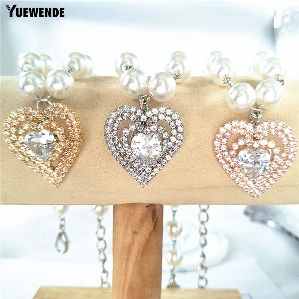 Vòng cổ Mặt Trái Tim Đính Đá Thời Trang Cho Thú Cưng