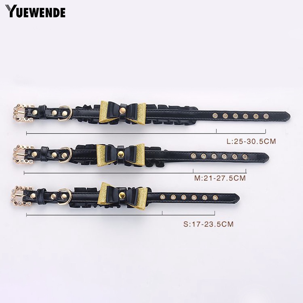 Vòng Cổ Giả Da Đính Nơ Cho Thú Cưng