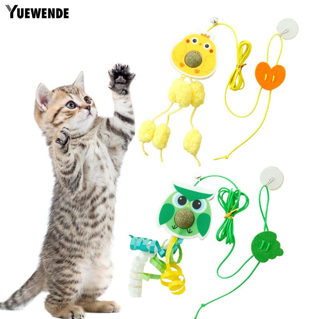 Đồ Chơi YQ.E Dạng Cốc Hút Có Độ Co Giãn Cao Vui Nhộn Treo Trong Nhà Cho Mèo Cưng